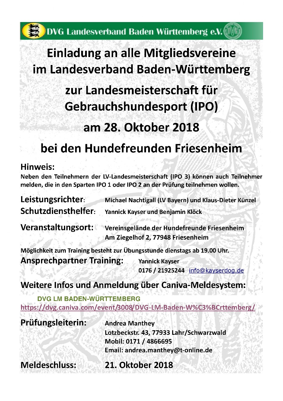 Landesmeisterschaft IPO 2018